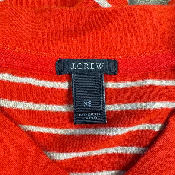 J.Crew Women’s XS Red Cream Stripe Comfy Pajamas Union Suit Onesie One Piece - Picture 6 of 8